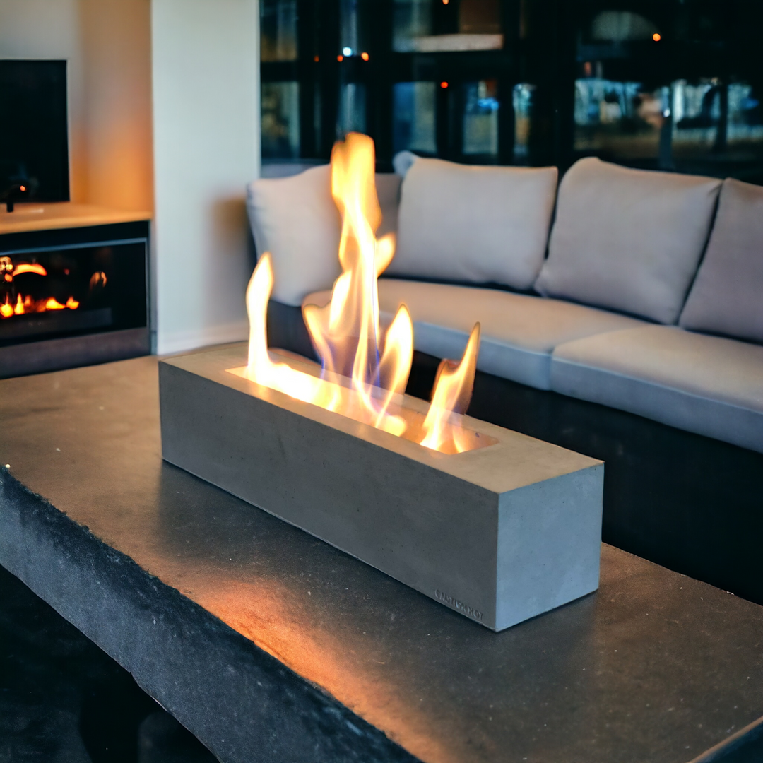 Colsen Rectangular Tabletop Fire Pit - Outdoor Indoor Fireplace