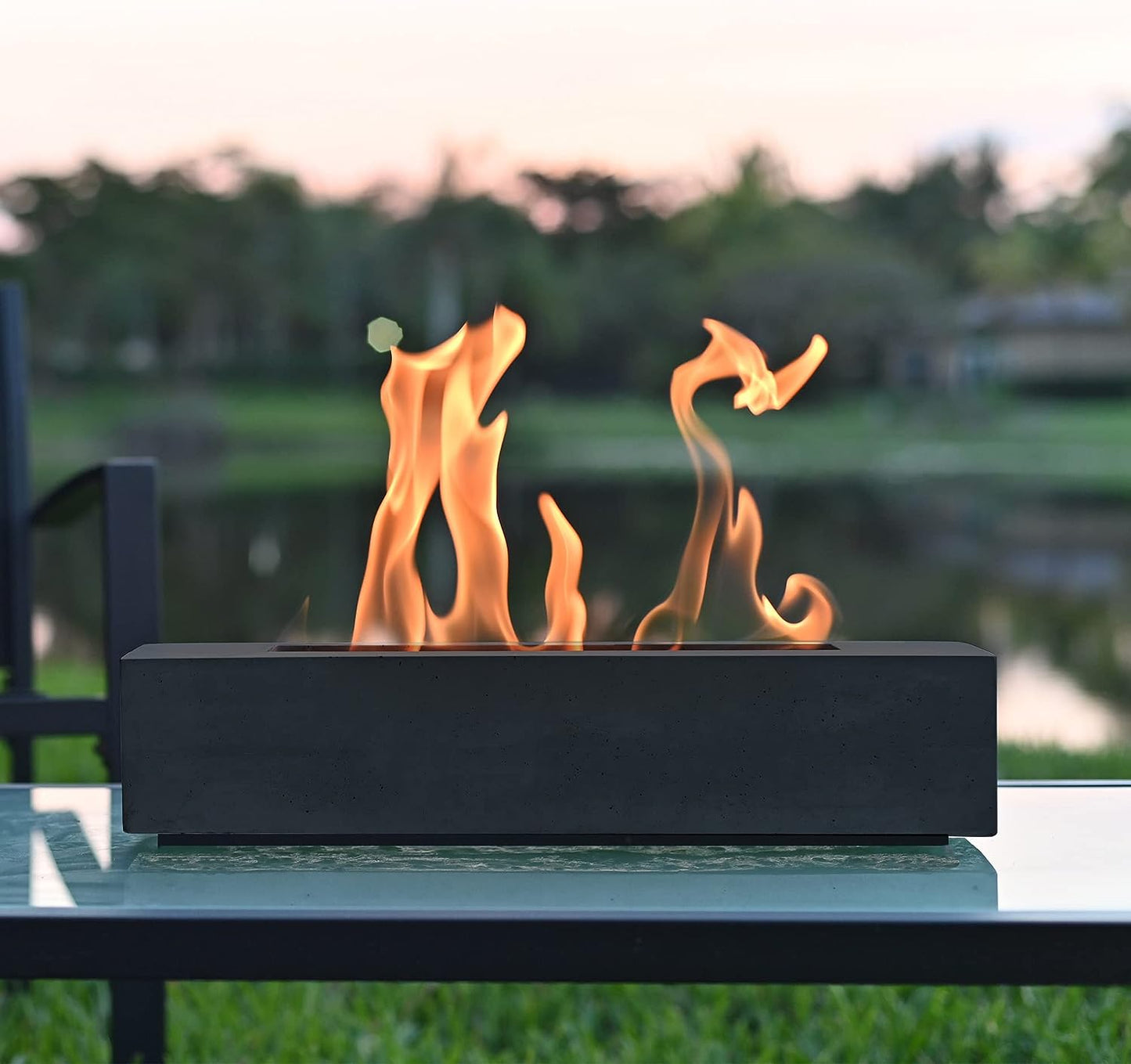 Customizable Rectangular Tabletop Fire Pit